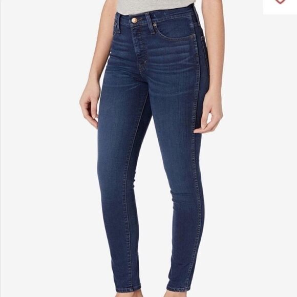 WOMEN’S SIZE 27 MADEWELL 10” HIGH-RISE SKINNY JEANS - Picture 1 of 10